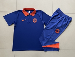 2024-2025 Netherlands Camouflage Blue Thailand Polo Uniform-815