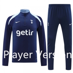 Player Version 2024-2025 Tottenham Hotspur Royal Blue Thailand Soccer Tracksuit-4627
