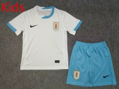 2024-2025 Uruguay Away White Kids/Youth Soccer Uniform-6149