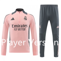 Player Version 2024-2025 Real Madrid Pink Thailand Soccer Tracksuit-4627