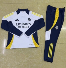 2024-2025 Real Madrid White Thailand Soccer Tracksuit-411