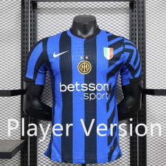 With Patch Player Version 2024-2025 Inter Milan Home Blue&Black Thailand Soccer Jersey AAA-888