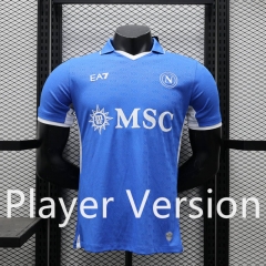Player Version 2024-2025 Napoli Home Blue Thailand Soccer Jersey AAA-888