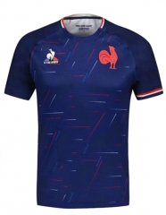 2024 France Sevens Home Royal Blue Thailand Rugby Shirt