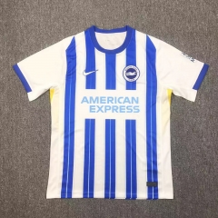 2024-2025 Brighton & Hove Home Blue&White Thailand Soccer Jersey AAA-417