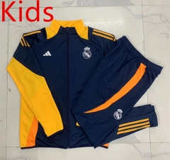 2024-2025 Real Madrid Royal Blue Kids/Youth Soccer Jacket Uniform-815
