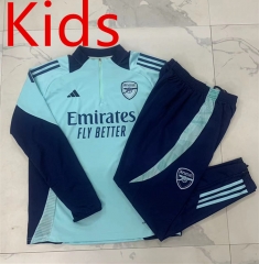 2024-2025 Arsenal Light Green Kids/Youth Soccer Tracksuit -815
