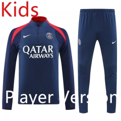 Player Version 2024-2025 Paris SG Royal Blue Kids/Youth Soccer Tracksuit-4627