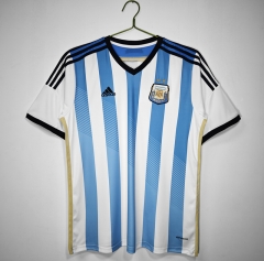 Retro Version 2014 Argentina Home Blue&White Thailand Soccer Jersey AAA-C1046