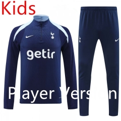Player Version 2024-2025 Tottenham Hotspur Royal Blue Kids/Youth Tracksuit-4627
