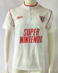 Retro Version 91-92 Sevilla Home White Thailand Soccer Jersey AAA-503