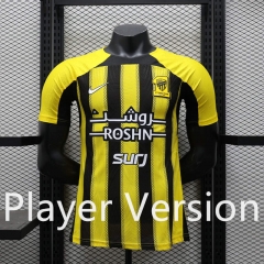 Player Version 2024-2025 Al Ittihad Saudi Home Yellow&Black Thailand Soccer Jersey AAA-888