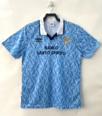 Retro Version 1991 Lazio Home Blue Thailand Soccer Jersey AAA-811
