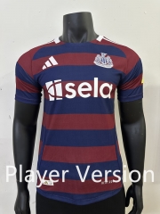 Player Version 2024-2025 Newcastle United Away Red&Blue Thailand Soccer Jersey AAA