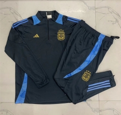 2024-2025 Argentina Dark Gray Thailand Soccer Tracksuit -815