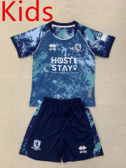 2024-2025 Middlesbrough 2nd Away Blue Kids/Youth Soccer Uniform-AY