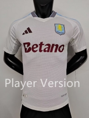 Player Version 2024-2025 Aston Villa Away White Thailand Soccer Jersey AAA
