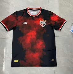 （S-4XL）2024-2025 Sao Paulo Futebol Clube 2nd Away Black&Red Thailand Soccer Jersey AAA-6032