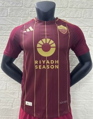 Player Version 2024-2025 Roma Home Red Thailand Soccer Jersey AAA-6886