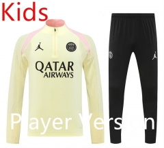 Player Version 2024-2025 Paris SG Light Yellow Kids/Youth Soccer Tracksuit-4627