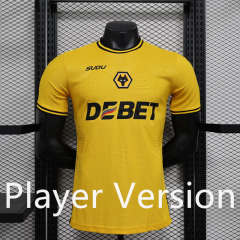 Player Version 2024-2025 Wolverhampton Wanderers Home Yellow Thailand Soccer Jersey AAA-888