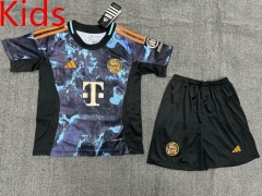 2024-2025 Bayern München Away Black&Gray Kids/Youth Soccer Uniform-1506