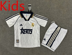 Retro Version 1998-2000 Real Madrid Home White Kids/Youth Soccer Uniform-6748