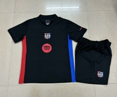 With New Sponsor 2024-2025 Barcelona Away Black Soccer Uniform-7995