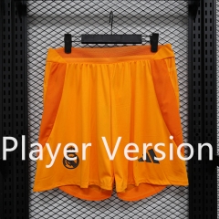 Player Version 2024-2025 Real Madrid Away Yellow Thailand Soccer Shorts-888