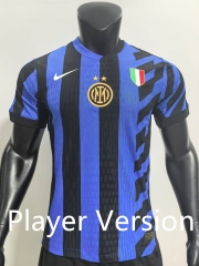 With Patch Player Version 2024-2025 Inter Milan Home Blue&Black Thailand Soccer Jersey AAA-SJ