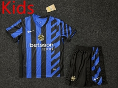 2024-2025 Inter Milan Home Blue&Black Kid/Youth Soccer Uniform-5526