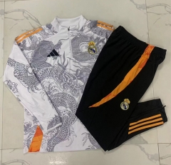 2024-2025 Real Madrid White Thailand Soccer Tracksuit-815