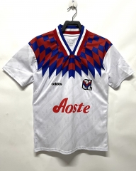 Retro Version 95-96 Olympique Lyonnais Home White Thailand Soccer Jersey AAA-811