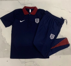 2024-2025 England Royal Blue Thailand Polo Uniform-815
