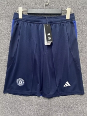 2024-2025 Manchester United Away Royal Blue Thailand Soccer Shorts-718