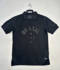 Retro Version 13-14 Brazil Black Thailand Soccer Jersey AAA-811