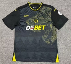 (S-4XL) 2024-2025 Wolverhampton Wanderers Away Black Thailand Soccer Jersey AAA