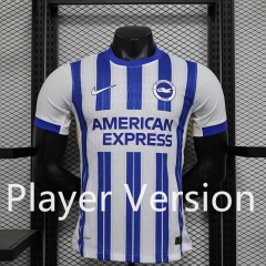 Player Version 2024-2025 Brighton & Hove Home Blue&White Thailand Soccer Jersey AAA-888