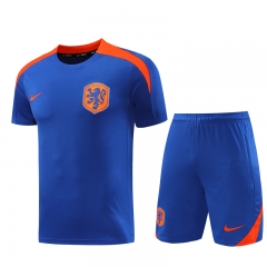 2024-2025 Netherlands Purple Short-Sleeved Thailand Soccer Tracksuit-LH