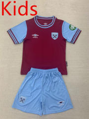 2024-2025 West Ham United Home Red&Blue Kids/Youth Soccer Uniform-AY