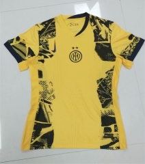 2024-2025 Inter Milan 2nd Away Yellow Thailand Women Soccer Jersey AAA-9056