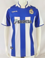 Retro Version 03-04 Deportivo La Coruña Home Blue&White Thailand Soccer Jersey AAA-503