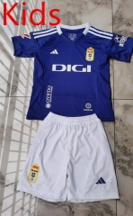 2024-2025 Real Oviedo Home Blue Kids/Youth Soccer Uniform-4193