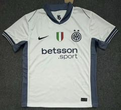 Without Patch 2024-2025 Inter Milan Away White Thailand Soccer Jersey AAA