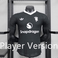 Player Version 2024-2025 Manchester United Goalkeeper Black Thailand Soccer Jersey AAA-888