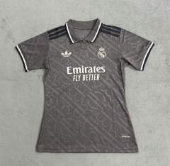 2024-2025 Real Madrid 2nd Away Black Thailand Women Soccer Jersey AAA-4506
