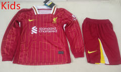 2024-2025 Liverpool Home Red LS Kids/Youth Soccer Uniform-507