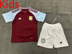 2024-2025 Aston Villa Home Red Kids/Youth Soccer Uniform-1506