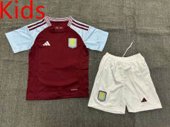 2024-2025 Aston Villa Home Red Kids/Youth Soccer Uniform-1506