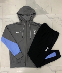 2024-2025 Tottenham Hotspur Dark Gray Thailand Jacket Uniform With Hat-815